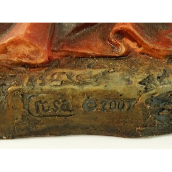 Praying Jesus Figurine Agony in the Garden of Gethsemane Artist Signed 2007 - Picture 10 of 16